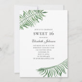 Tropisch zoet 16. Groene exotische 16e verjaardag Kaart (Voorkant)
