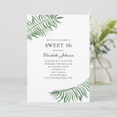 Tropisch zoet 16. Groene exotische 16e verjaardag Kaart (Staand voorkant)