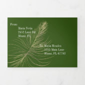 Tropisch Zoet 16 Vloeibaar Marmer | Folie palmboom Drieluik Uitnodiging (Cover)