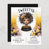 Tropisch zoet 16 zwart tiener verjaardag zwart gou (Voorkant / Achterkant)