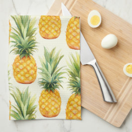 Tropisch zomer ananas patroon theedoek