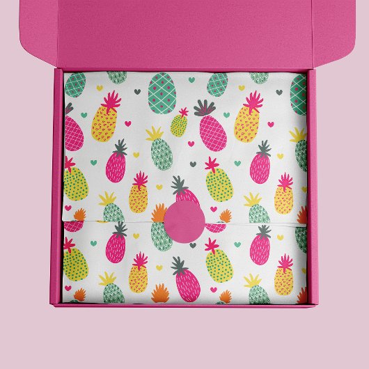 Tropisch zomer ananas patroon tissuepapier