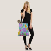 Tropisch Zomer Bloemmotief - Helder Hibiscus Tote Bag (Op model)