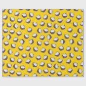 Tropisch Zomer Bruin Geel Kokosnoot Fruit Patroon Cadeaupapier (Vlak)