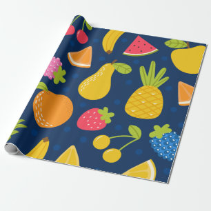 Tropisch Zomer Golven Strandfeest Patroon Cadeaupapier