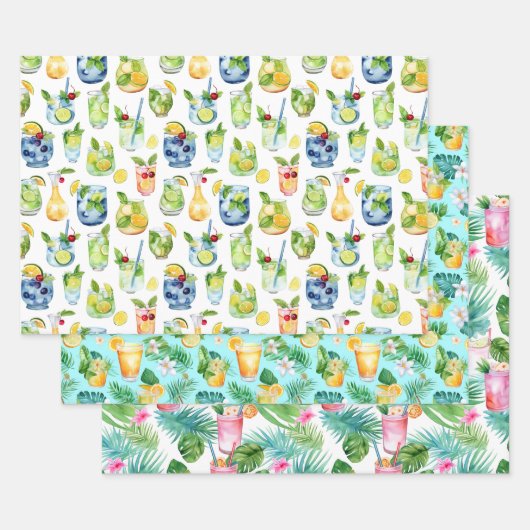 Tropisch Zomer inpakpapier (Set)