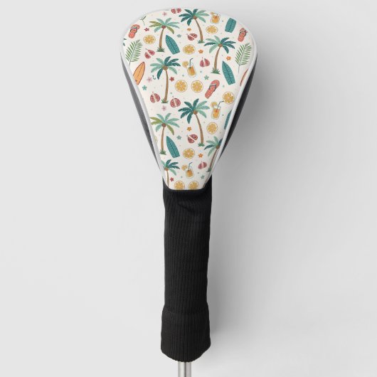 Tropisch Zomer Strand Patroon (1) Golfheadcover (Voorkant)