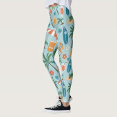 Tropisch Zomer Strand Patroon (2) Leggings (Links)