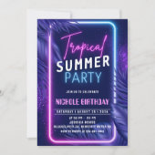 Tropisch Zomeravond Uitnodiging Feest (Voorkant)