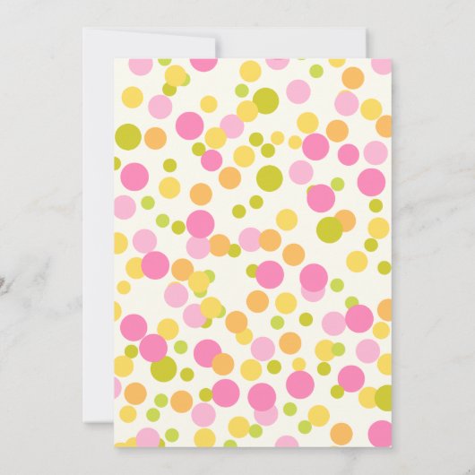 Tropisch zomerfeest groen en roze kaart (Achterkant)