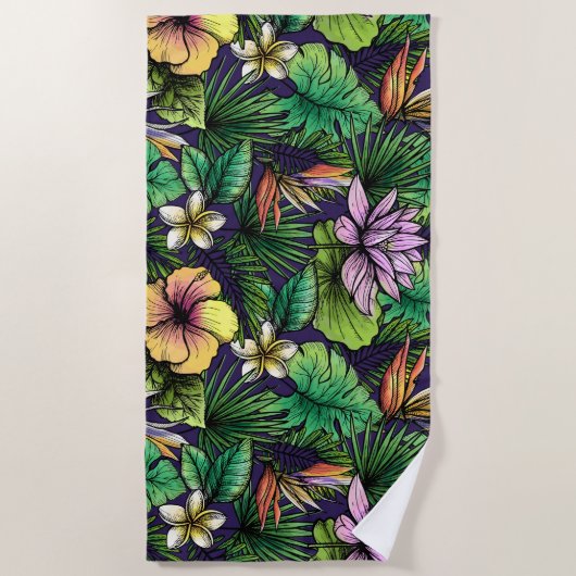 Tropisch zomerfeest strandlaken (Voorkant)