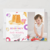 Tropisch zomerfeest thema voor kinderen kaart (Voorkant)