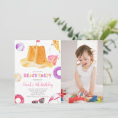 Tropisch zomerfeest thema voor kinderen kaart (Staand voorkant)