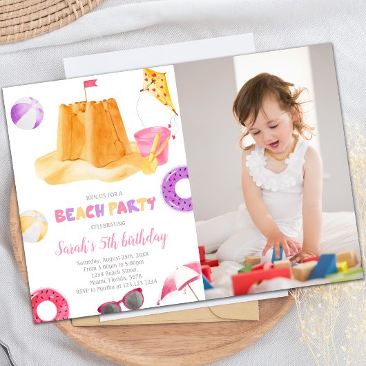 Tropisch zomerfeest thema voor kinderen kaart