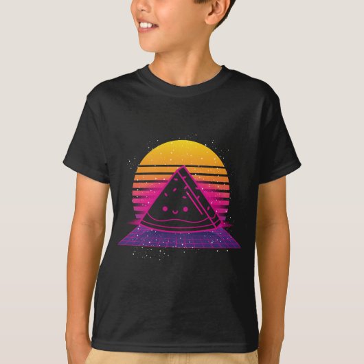 Tropisch zomerfruit van 80 jaar Retro Synthwave Su T-shirt (Voorkant)