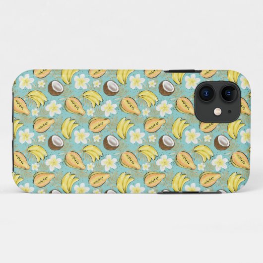 Tropisch zomerfruitpatroon Case-Mate iPhone case (Achterkant (horizontaal))