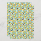 Tropisch zomerfruitpatroon feestdagenkaart (Voorkant / Achterkant)