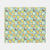 Tropisch zomerfruitpatroon fleece deken (Voorkant (Horizontaal))