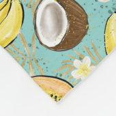 Tropisch zomerfruitpatroon fleece deken (Hoek)