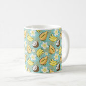 Tropisch zomerfruitpatroon koffiemok (Voorkant rechts)