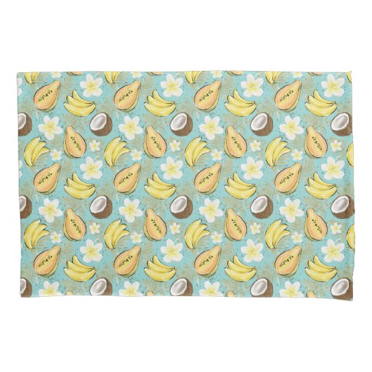 Tropisch zomerfruitpatroon kussensloop (Voorkant)