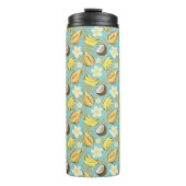 Tropisch zomerfruitpatroon thermosbeker (Voorkant)