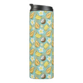 Tropisch zomerfruitpatroon thermosbeker (Geroteerd rechts)