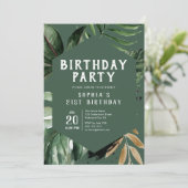 Tropisch zomergroen Foto Verjaardag Kaart (Staand voorkant)