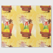 Tropisch zomerkrankelpapier cadeaupapier (Vlak)