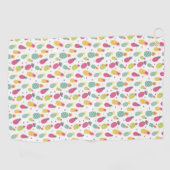 Tropisch zomerkrucht-ananasseipatroon golfhanddoek (Horizontaal)