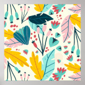 Tropisch zomerloof poster (Voorkant)