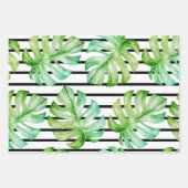 Tropisch zomerpalm leest pattern inpakpapier vel (Voorkant)