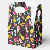 Tropisch zomerpatroon bedankdoosjes (Geopend)