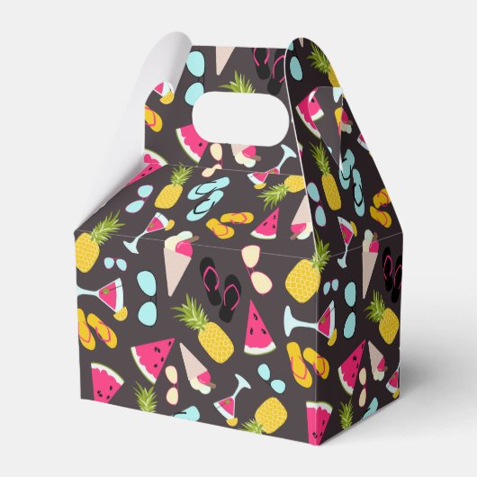 Tropisch zomerpatroon bedankdoosjes (Voorkant Zijde)