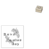 Tropisch zomerpatroon met bloemen en bladeren m rubberstempel (Gestempeld)