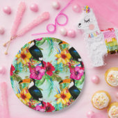 Tropisch zomerpatroon papieren bordje (Feest)