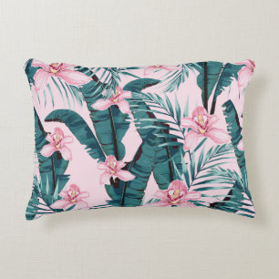 Tropisch zomerschilderij naadloos met palm accent kussen