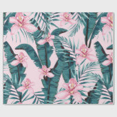 Tropisch zomerschilderij naadloos met palm cadeaupapier (Vlak)