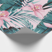 Tropisch zomerschilderij naadloos met palm cadeaupapier (Hoek)