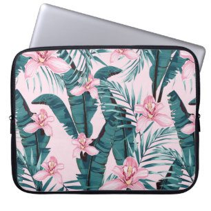 Tropisch zomerschilderij naadloos met palm laptop sleeve