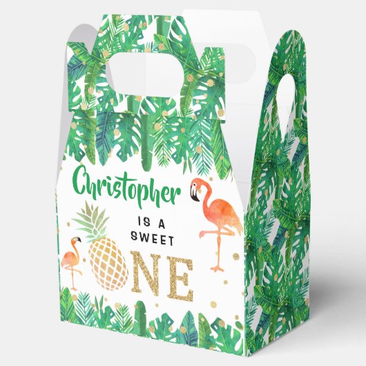 Tropisch zomerstrand Luau Boys 1e verjaardag Bedankdoosjes (Geopend)