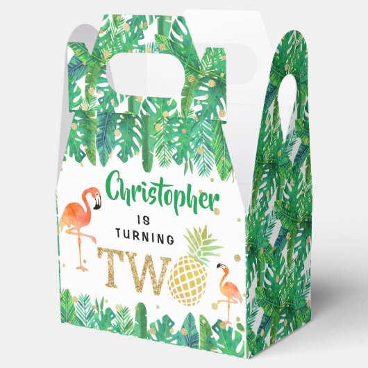Tropisch zomerstrand Luau Boys 2e verjaardag Bedankdoosjes (Geopend)