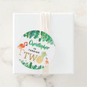 Tropisch zomerstrand Luau Boys 2e verjaardag Bedankjes Labels (In situ)