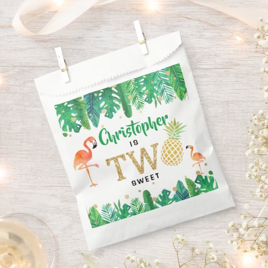 Tropisch zomerstrand Luau Boys 2e verjaardag Bedankzakje (Geknipt)
