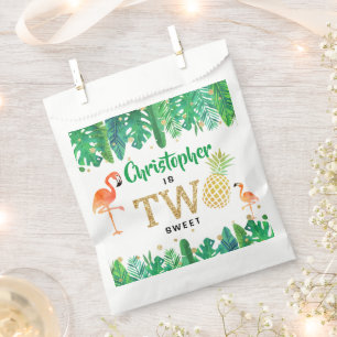Tropisch zomerstrand Luau Boys 2e verjaardag Bedankzakje