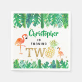 Tropisch zomerstrand Luau Boys 2e verjaardag Servet (Voorkant)