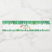 Tropisch zomerstrand Luau Boys 2e verjaardag Waterfles Etiket (Enkel label)