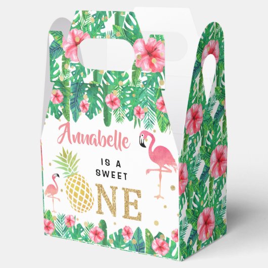 Tropisch zomerstrand Luau Girls 1ste verjaardag Bedankdoosjes (Geopend)