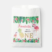 Tropisch zomerstrand Luau Girls 1ste verjaardag Bedankzakje (Voorkant)