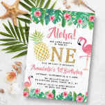 Tropisch zomerstrand Luau Girls 1ste verjaardag Kaart<br><div class="desc">Viel in stijl met deze trendy uitnodigingen van het verjaardagsfeest. Dit ontwerp is gemakkelijk te personaliseren met uw speciale gebeurtenisformulering en uw gasten zullen enthousiast zijn wanneer zij deze geweldige uitnodigingen ontvangen.</div>